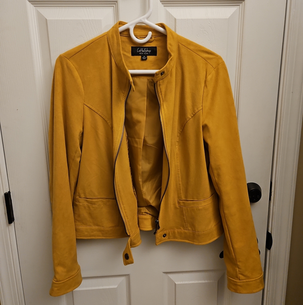CoffeeShop Faux Leather Zip-Front Jacket